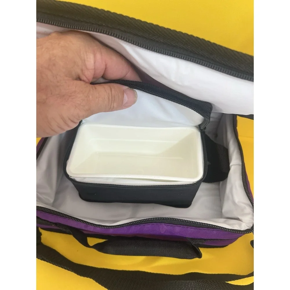 Artic Zone Purple Insulated Lunch Bag With Food Container‎ Soft Sided 10